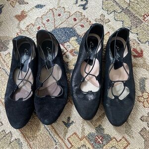Earthies Black Ballet Flat Bundle sz 9.5